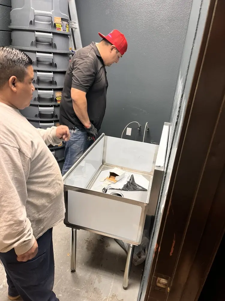 Commercial plumbing and sink installation in North Lake